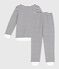 Pijama infantil de rizo de algodón a rayas azul MILK/ SOIR