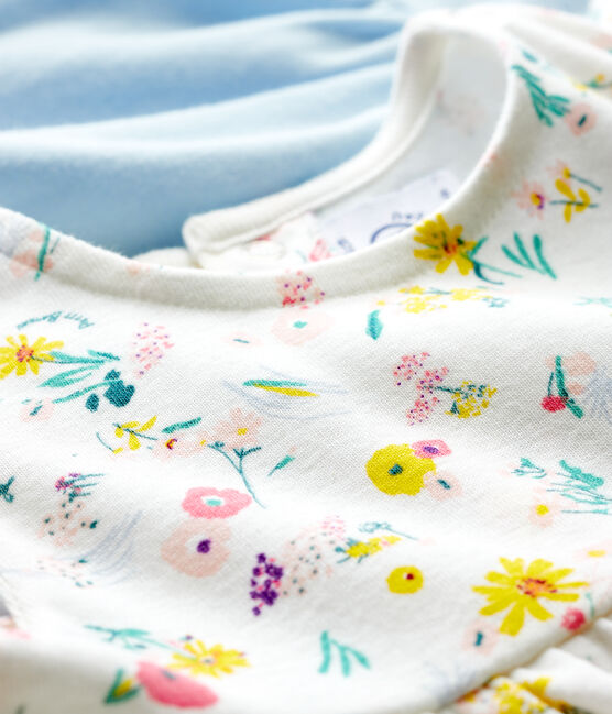 Lote de 2 blusas, lisa y estampada, de bebé niña variante 1
