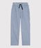 Pantal&oacute;n infantil de algod&oacute;n a rayas azul/blanco