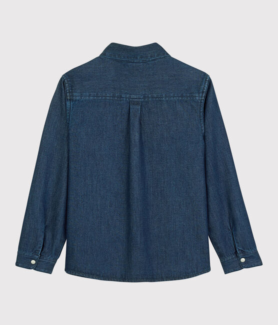 Camisa de tejido vaquero de niño azul DENIM BLEU DELAVE