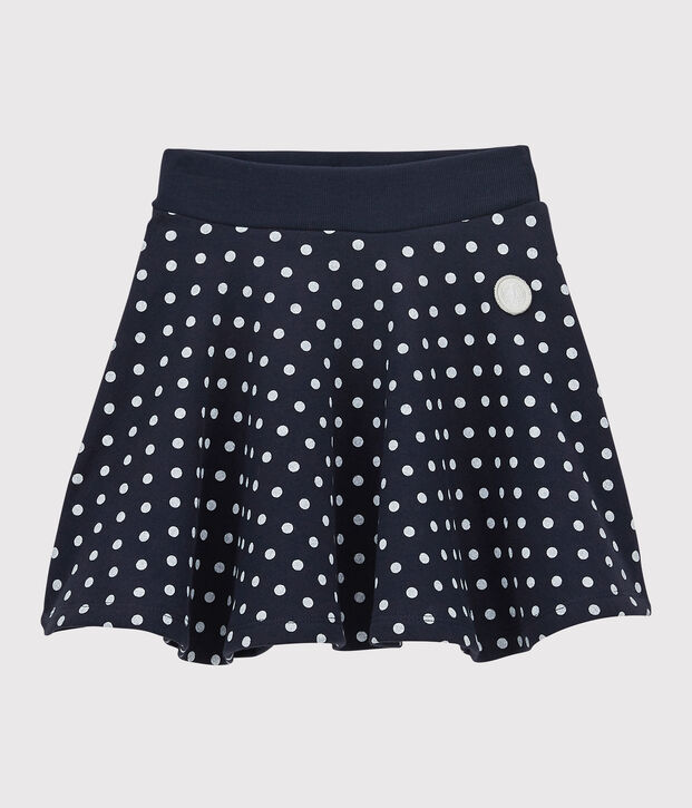 Falda de mulet&oacute;n de ni&ntilde;a azul/blanco
