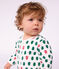 Pijama de terciopelo con estampado de abetos para beb&eacute; blanco/multicolor