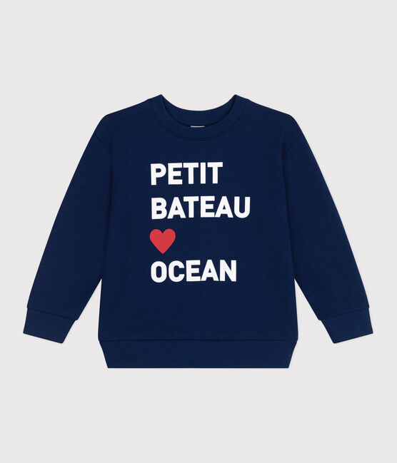 Sudadera infantil unisex de algodón con estampado azul MEDIEVAL