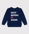 Sudadera infantil unisex de algodón con estampado azul MEDIEVAL