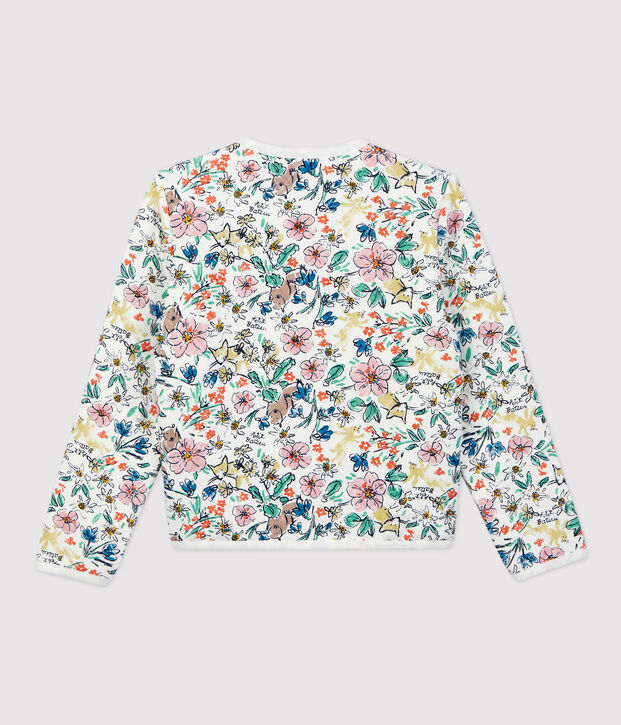 C&aacute;rdigan de t&uacute;bico de ni&ntilde;a blanco/multicolor