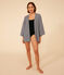 Quimono de rayas para mujer azul SMOKING/blanco MARSHMALLOW