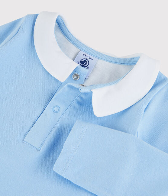 Body camisa con cuello de bebé niño azul JASMIN