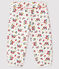 Pantalón de tela túbica para bebé niña blanco MARSHMALLOW/blanco MULTICO