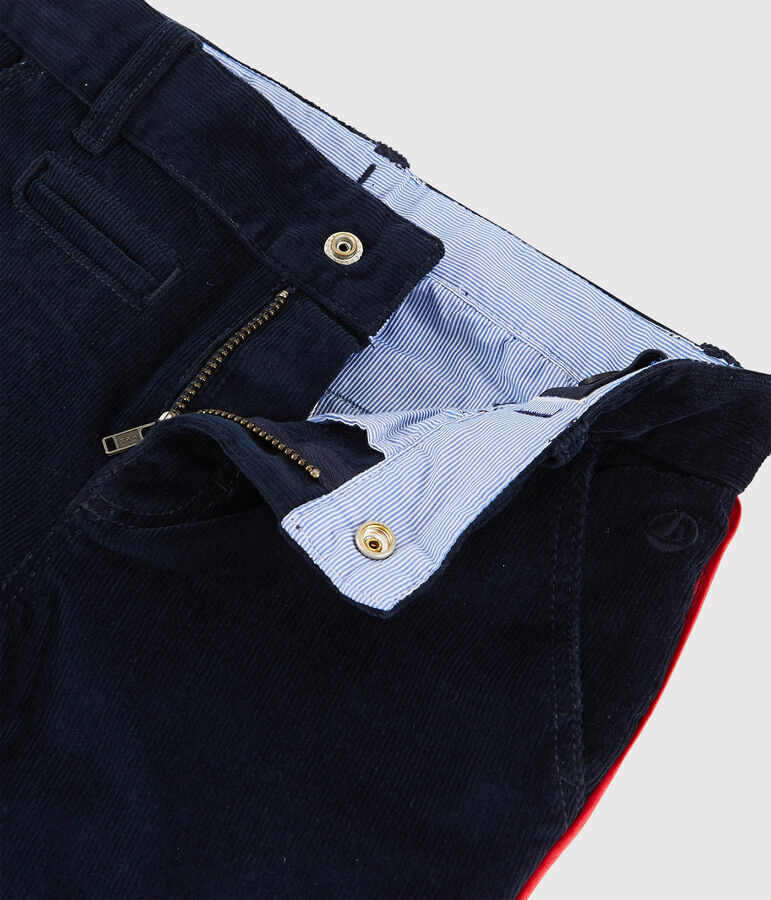 Pantal&oacute;n de terciopelo para ni&ntilde;o azul