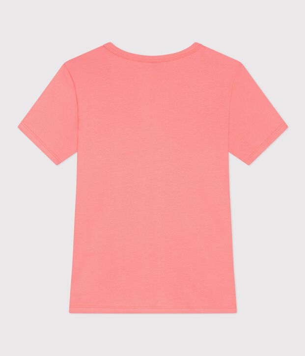 Camiseta lisa de algod&oacute;n de manga corta para mujer FLAMAND