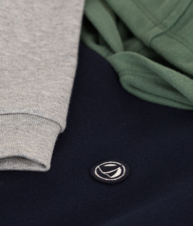 Sudadera con capucha de mulet&oacute;n de ni&ntilde;o azul/multicolor