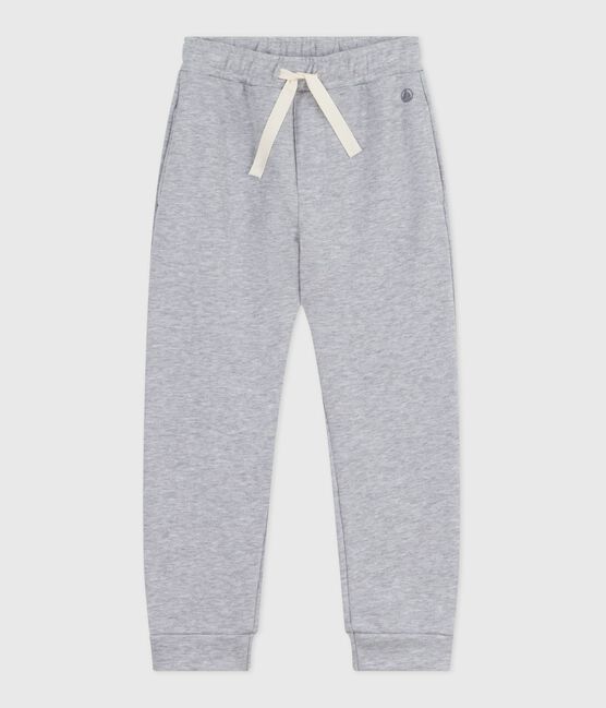 Pantalón infantil de jogging liso de algodón gris FUMEE CHINE