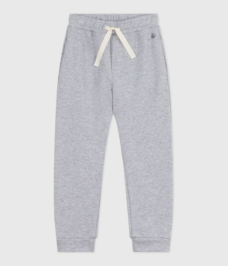 Pantal&oacute;n infantil de jogging liso de algod&oacute;n gris