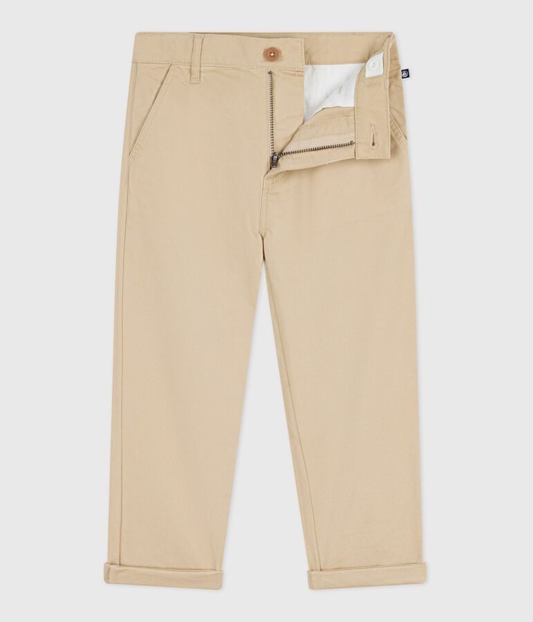 Pantal&oacute;n infantil de algod&oacute;n beige