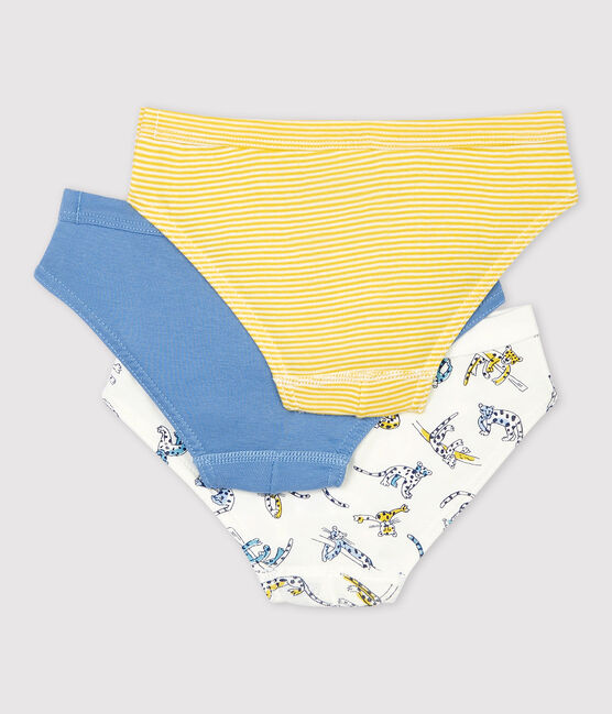 Juego de 3 slips con estampado de pantera de niño de algodón orgánico variante 1