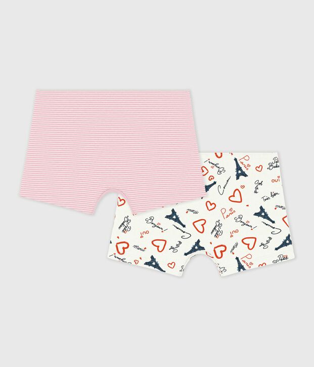 Juego de culottes infantiles largos de algod&oacute;n con estampado de Par&iacute;s multicolor