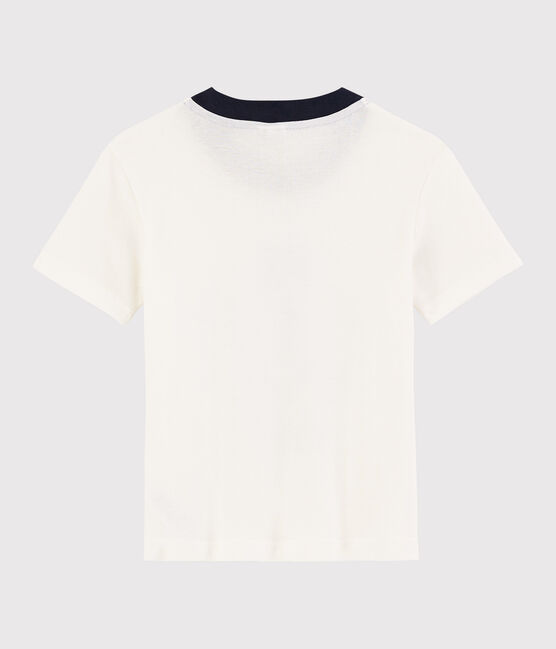 Camiseta de manga corta de algodón de niño blanco MARSHMALLOW