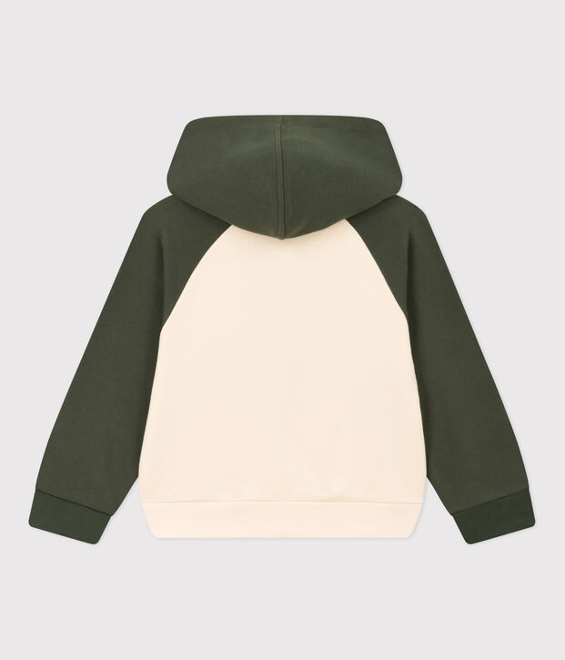 Sudadera con capucha para ni&ntilde;o crudo/verde