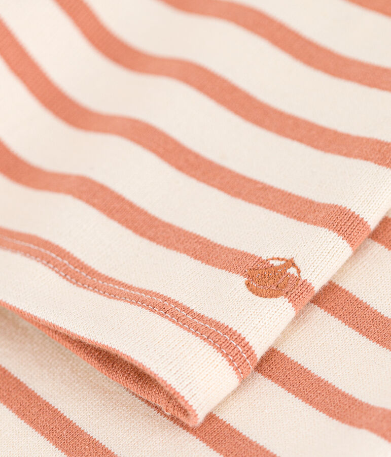 Marinera de algod&oacute;n con botones para mujer crudo/rosa