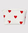 Estuche de algodón orgánico con corazones rojos para Bebé blanco MARSHMALLOW/rojo TERKUIT