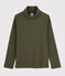 Prenda de cuello de cisne de algodón de niña/niño verde MILITARY