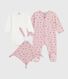 Set de regalo para bebé de terciopelo con estampado floral