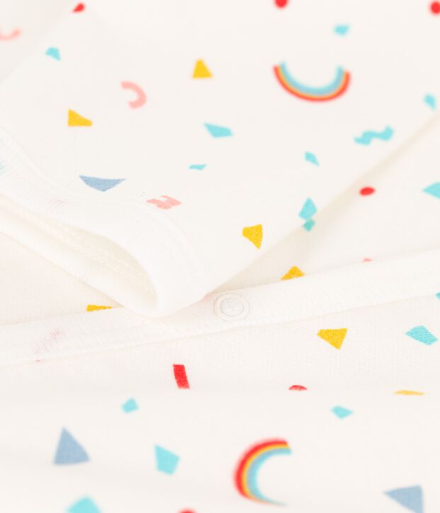 Pelele de punto de invierno para beb&eacute; blanco/multicolor