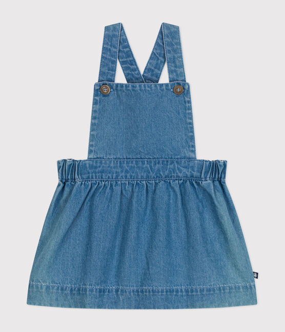 Vestido vaquero ligero sin mangas para bebé azul DENIM CLAIR