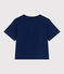 Camiseta Boxy de algodón para mujer azul MEDIEVAL