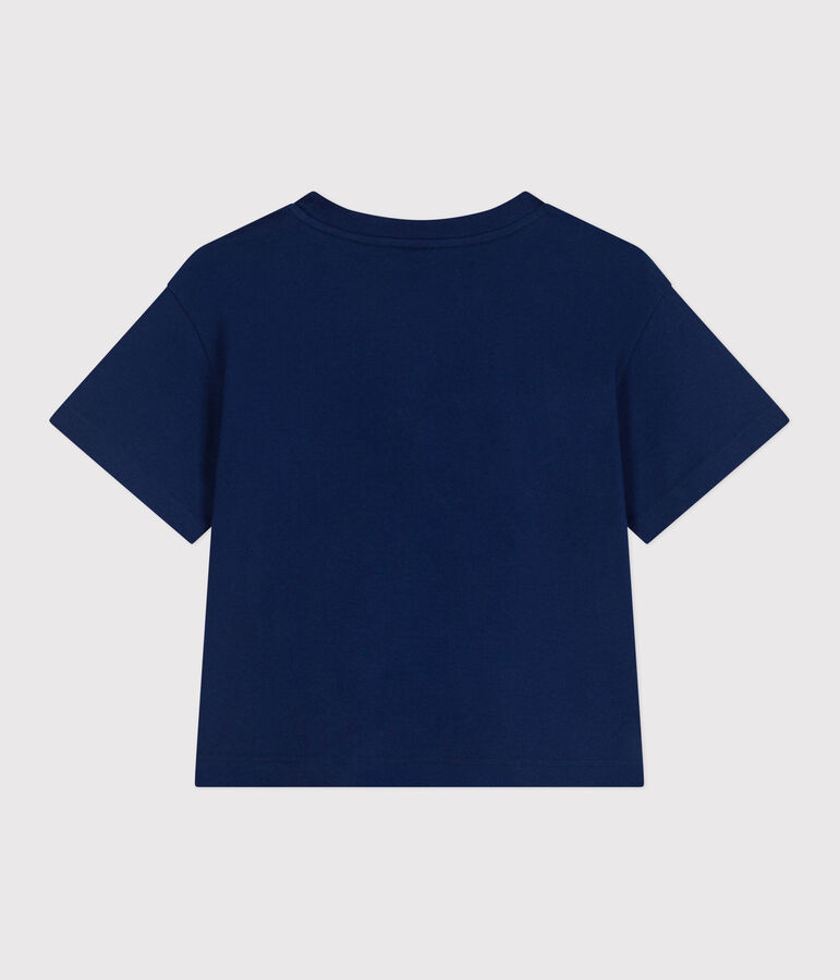 Camiseta Boxy de algod&oacute;n para mujer azul