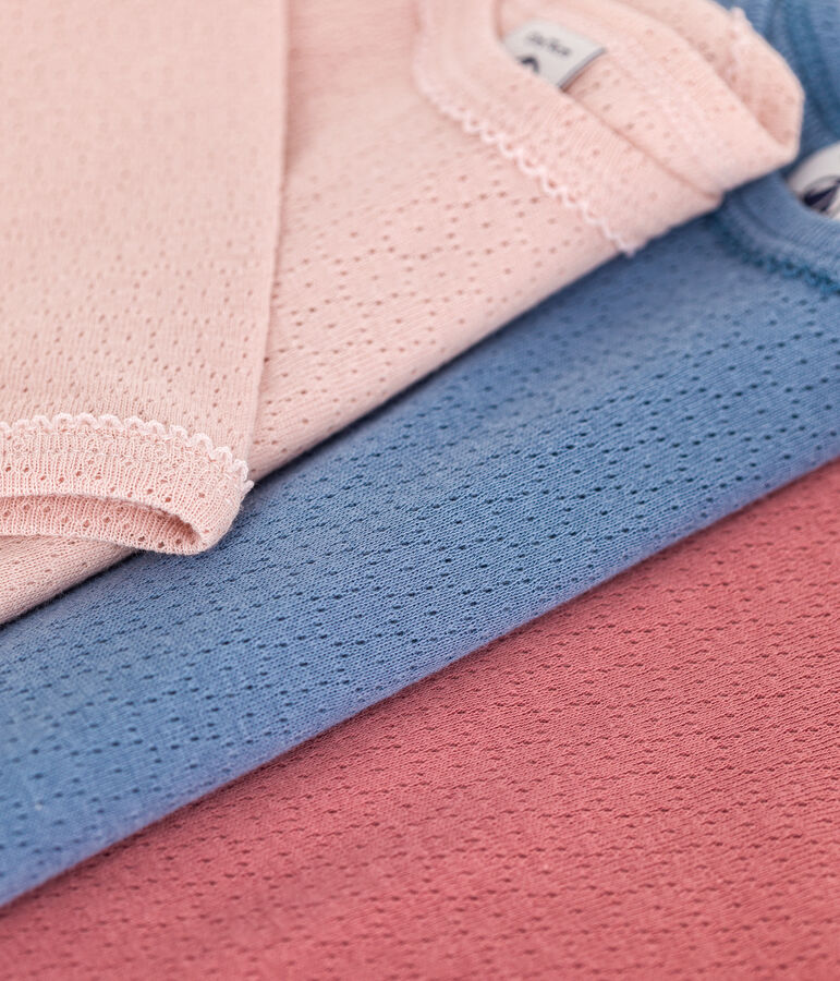 Juego de 3 bodis de algod&oacute;n de manga larga para beb&eacute; multicolor