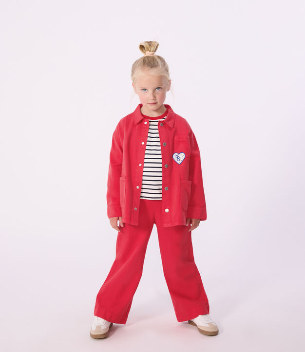 Pantal&oacute;n denim infantil rojo