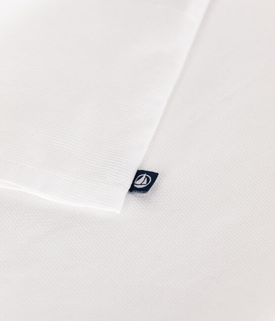 Blusa de manga larga de tela para niña blanco ECUME