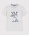 Camiseta de manga corta de algodón de niño gris POUSSIERE CHINE