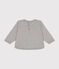 Sudadera Monsieur Madame de muletón de bebé gris CHATON CHINE