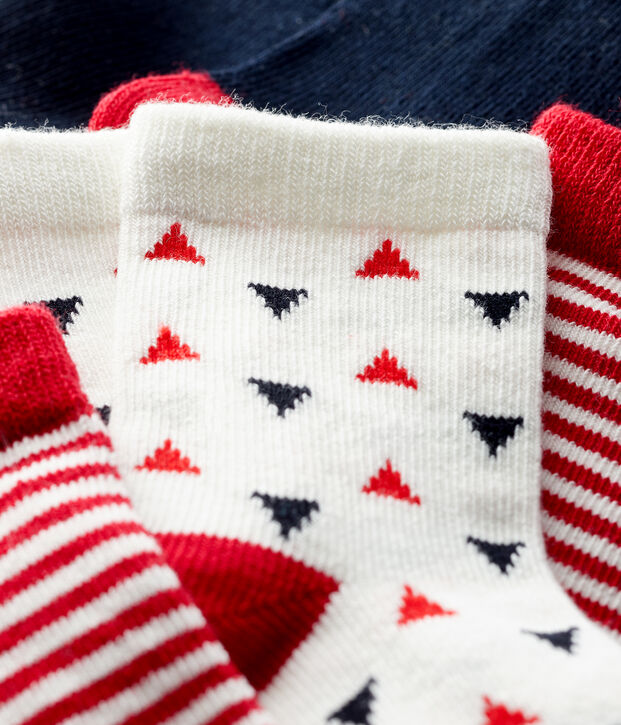 Juego de 3 pares de calcetines para beb&eacute; multicolor