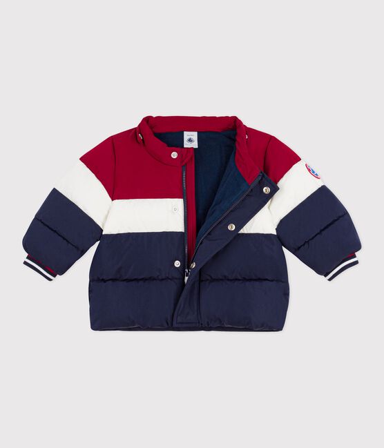 Plumífero liso fino colorblock para bebé azul SMOKING/blanco MULTICO