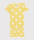 Pijama infantil corto con lunares de punto