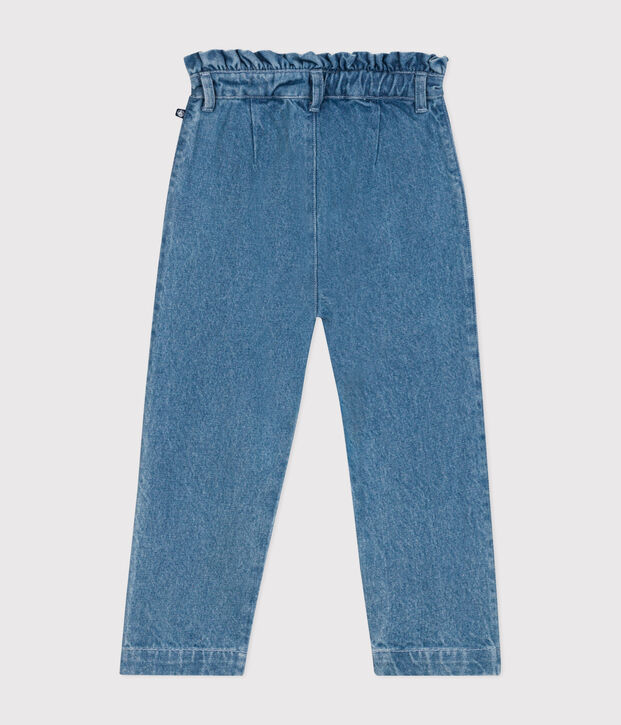 Pantal&oacute;n vaquero recto para ni&ntilde;a azul