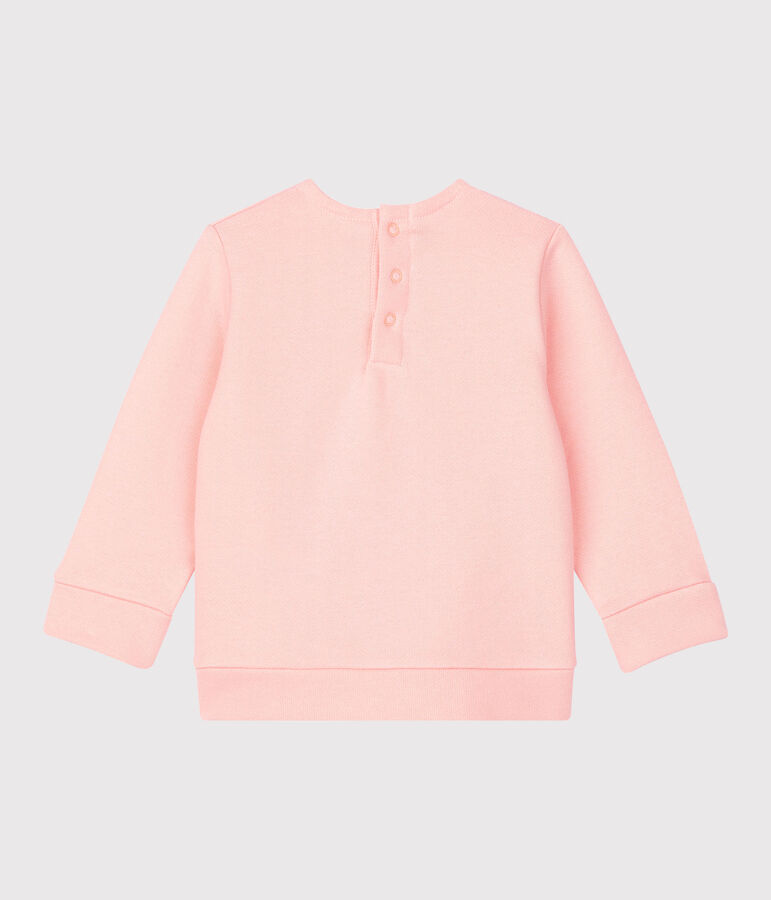 Sudadera de mulet&oacute;n de beb&eacute;. rosa
