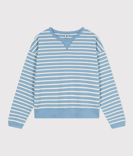 Sudadera marinera de algodón para mujer AZUL/ MONTELIMAR