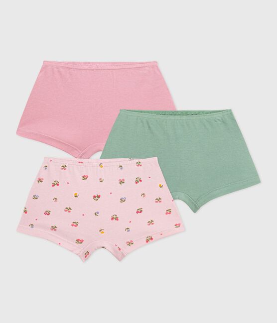Juego de culottes infantiles de algodón con estampado de flores variante 1