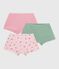 Juego de culottes infantiles de algodón con estampado de flores variante 1