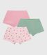 Juego de culottes infantiles de algodón con estampado de flores