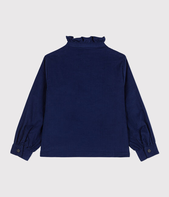 Blusa de micro pana de niña  BLEU FONCE