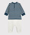 Mono largo Petit Bateau x Deyrolle azul SHADOW/crudo MULTICO