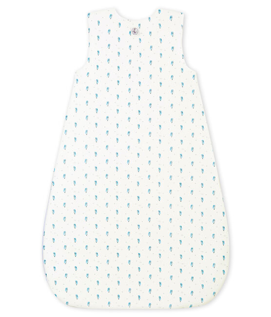 Saco para bebé niño de terciopelo estampado blanco MARSHMALLOW/blanco MULTICO
