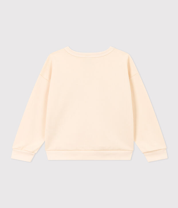 Sudadera de mulet&oacute;n de ni&ntilde;a crudo