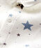 Body de estrellas de tejido acanalado con cuello para bebé niño blanco MARSHMALLOW/blanco MULTICO
