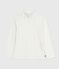 Camiseta infantil de cuello alto de algodón estampado blanco MARSHMALLOW/blanco MULTICO